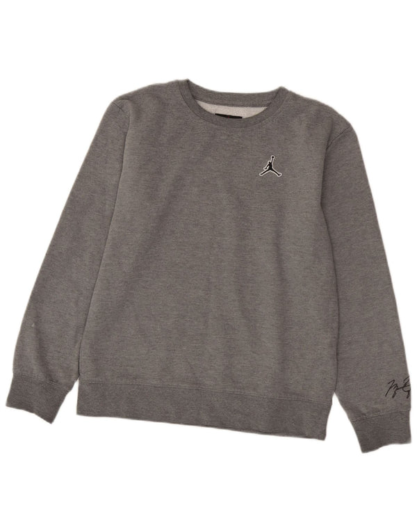 Jordan Boys Graphic Φούτερ Jumper 13-14 Years XL Grey Cotton
