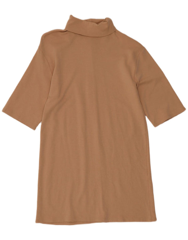 Zara Γυναικείο φόρεμα 1/2 Sleeve Shift UK 8 Small Beige