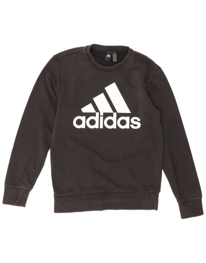 Ανδρικό γραφικό φούτερ Adidas Jumper Μικρό μαύρο βαμβακερό