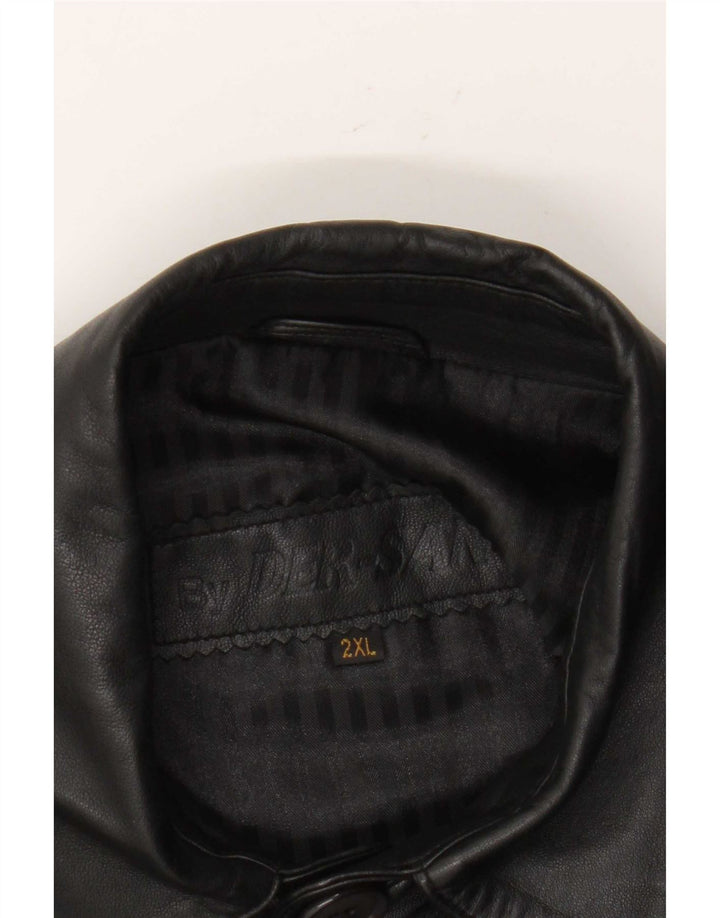 Vintage Ανδρικό Δερμάτινο Μπουφάν UK 44 2XL Μαύρο Δερμάτινο