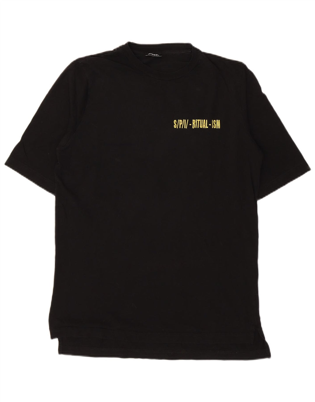 Diesel Ανδρικό γραφικό T-Shirt Top Μικρό μαύρο βαμβακερό