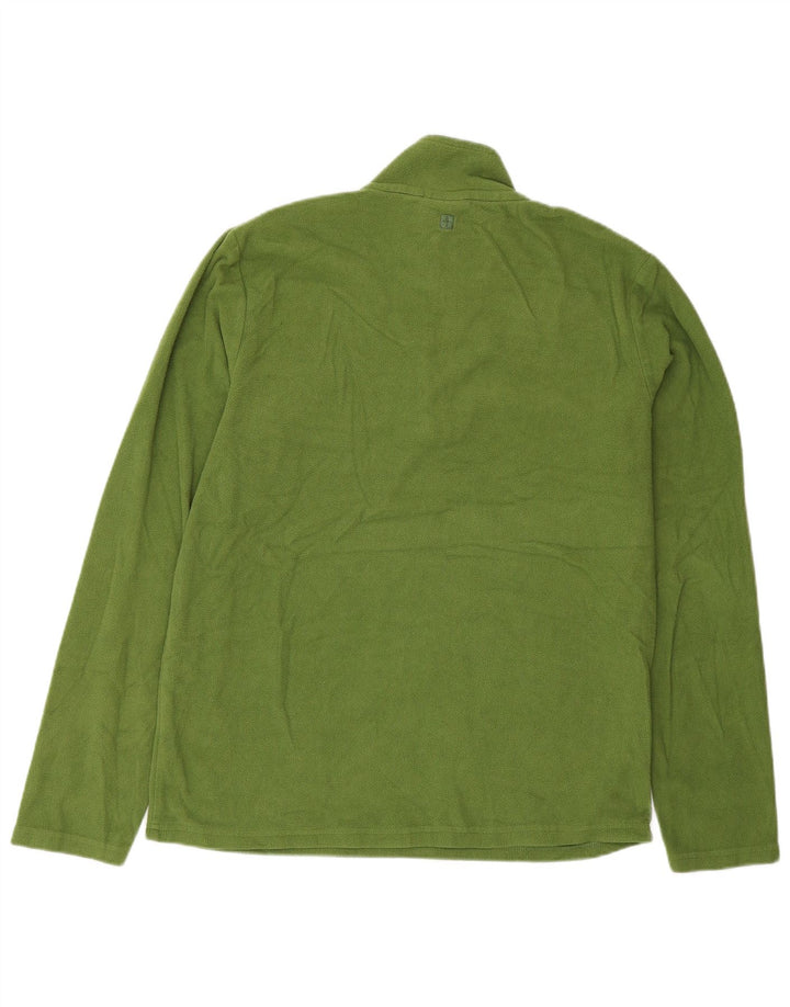 Ανδρική αποθήκη Mountain Warehouse με φερμουάρ Fleece Jumper Μικρός πράσινος πολυεστέρας