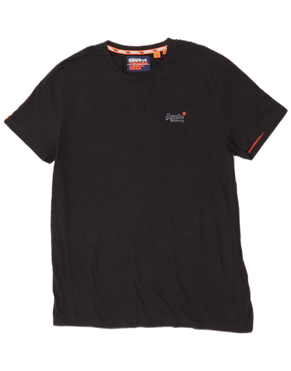 Superdry Γυναικείο T-Shirt Top UK 18 XL Μαύρο βαμβακερό