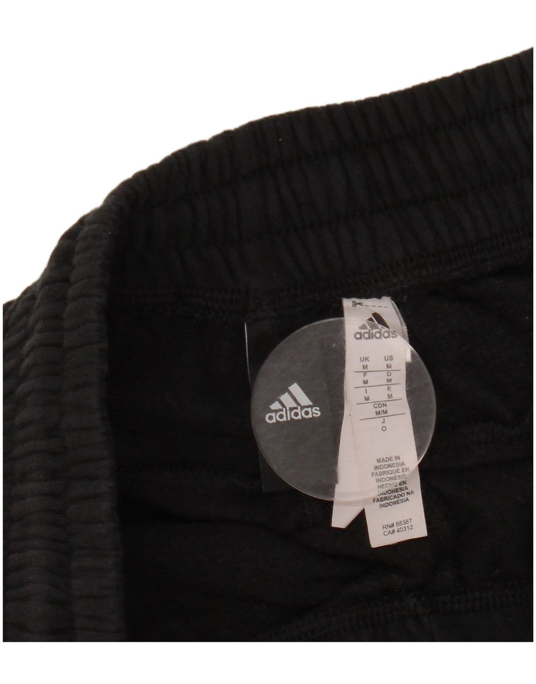 Ανδρική αθλητική φόρμα ADIDAS Παντελόνι μεσαίο μαύρο βαμβακερό