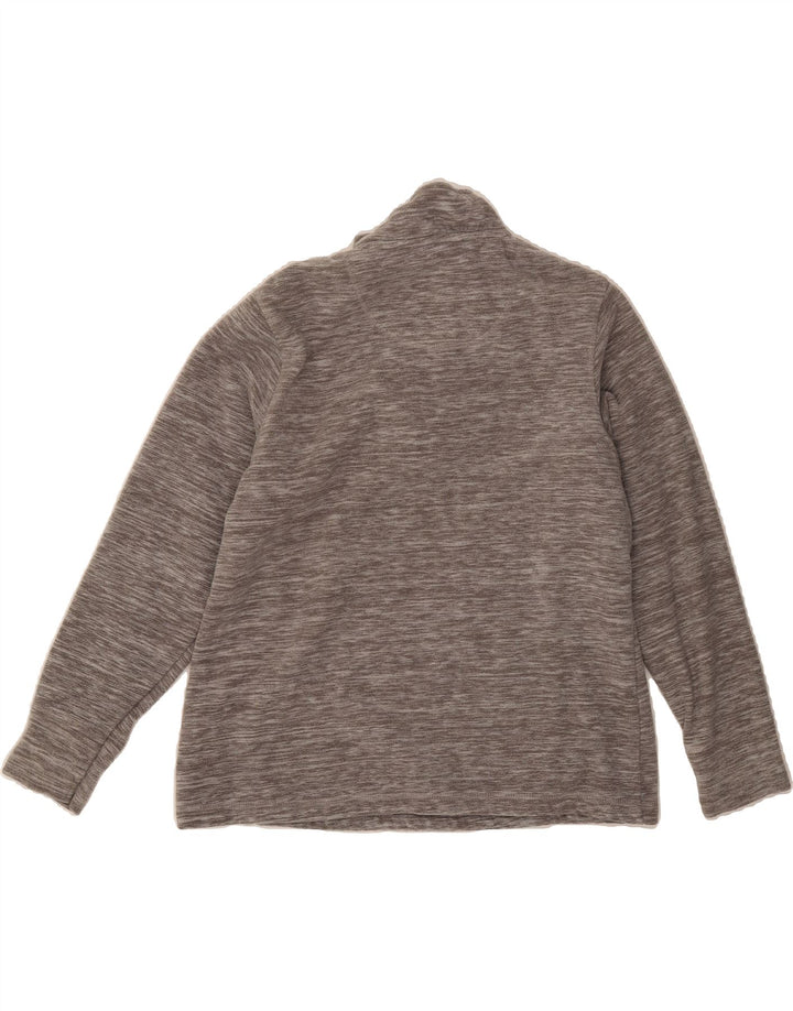 WEIRD FISH Womens Zip Neck Fleece Jumper UK 14 Medium  Grey Flecked Vintage Weird Fish and Second-Hand Weird Fish from Messina Hembry 