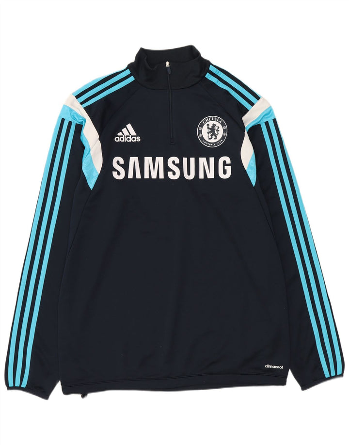Adidas Ανδρική φόρμα με γραφικό πουλόβερ Chelsea FC Top Medium Navy Blue