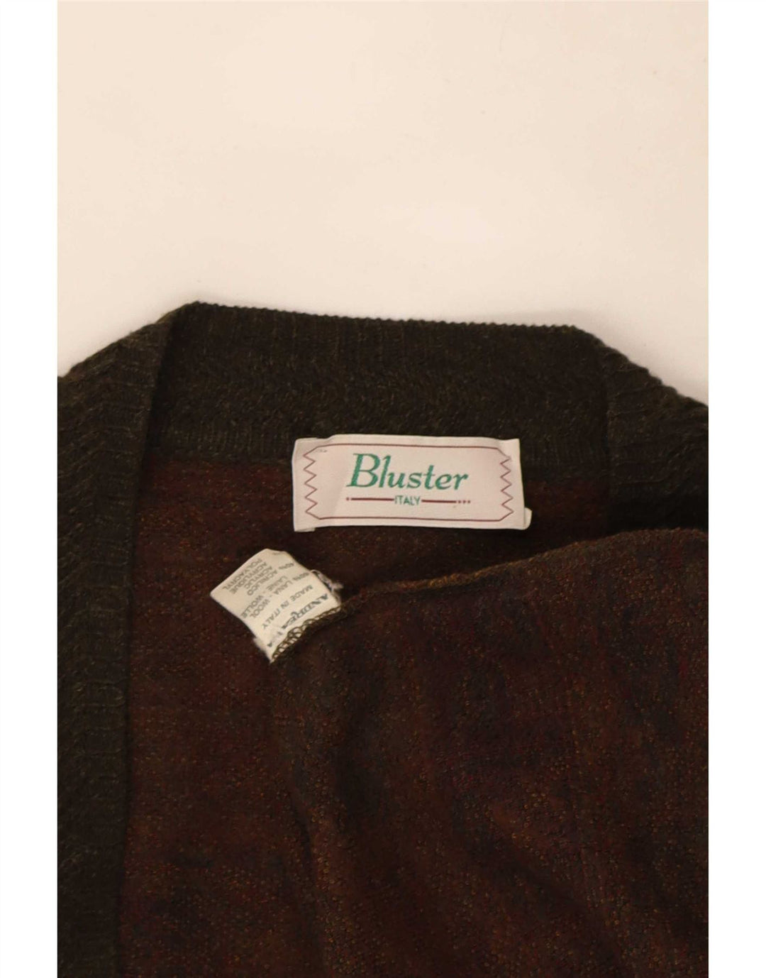 Ανδρικό πουλόβερ με ζακέτα Bluster Large Khaki Fair Isle Wool
