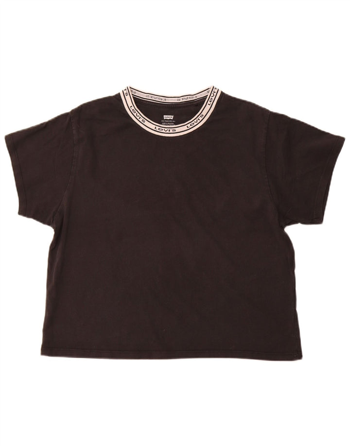 Γυναικείο γραφικό T-Shirt LEVI'S Top UK 14 Medium Black