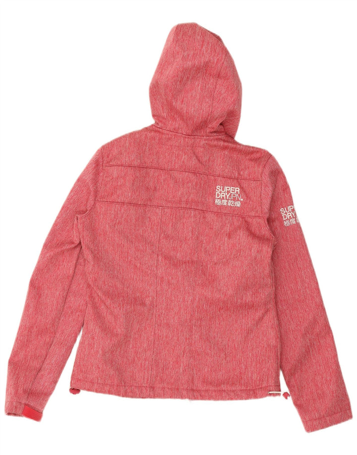 SUPERDRY Γυναικείο Windtrekker Hooded Windbreaker Jacket UK 10 Small Red