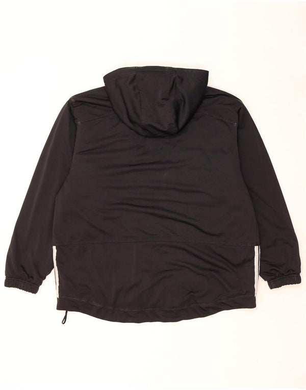 Γυναικεία αθλητική φόρμα ADIDAS Oversized με κουκούλα Top Jacket UK 14 Large Black