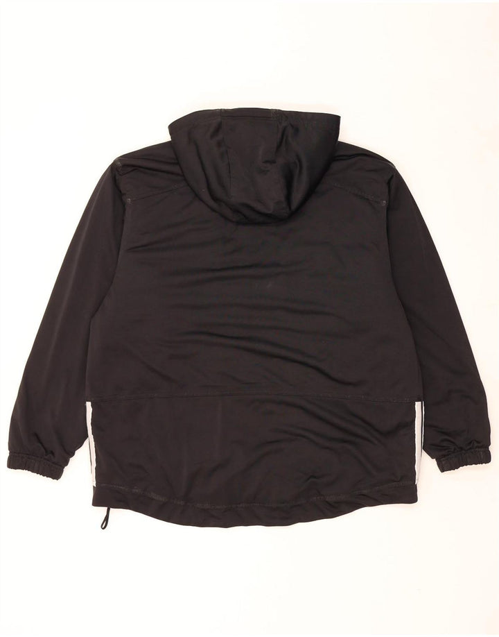 Γυναικεία αθλητική φόρμα ADIDAS Oversized με κουκούλα Top Jacket UK 14 Large Black