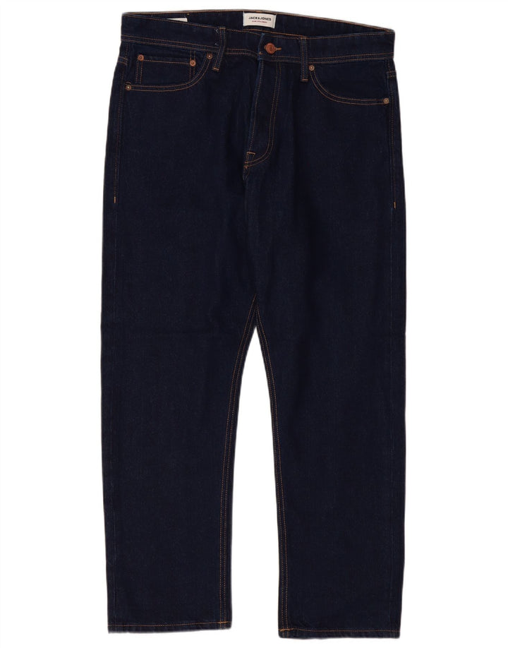 Jack & Jones Ανδρικό τζιν ίσιο W34 L30 Navy Blue Cotton