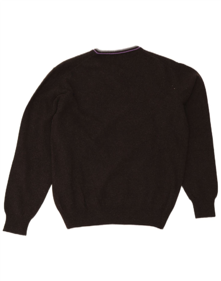 Fred Perry Ανδρικό πουλόβερ με V λαιμόκοψη XL Μαύρο μάλλινο