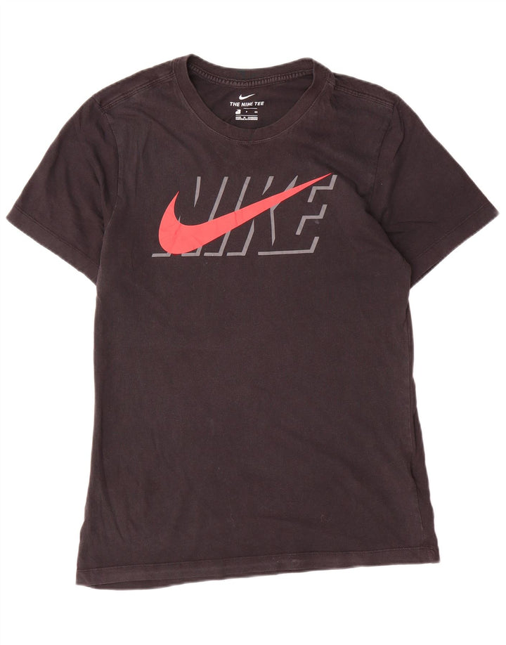 Ανδρικό γραφικό μπλουζάκι Nike, μικρό μαύρο βαμβακερό