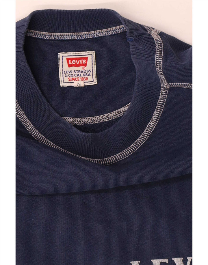 Ανδρικό μπλουζάκι Levi's μακρυμάνικο, μεσαίο μπλε ναυτικό, βαμβακερό