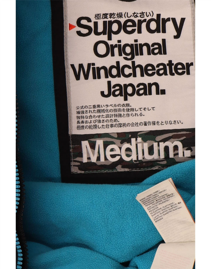 Ανδρικό μπουφάν Windcheater με κουκούλα Superdry UK 38 Medium Black