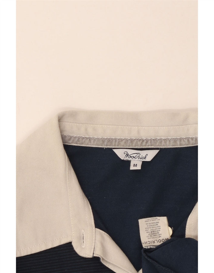 Woolrich Γυναικείο μπλουζάκι ράγκμπι πόλο UK 12 μεσαίου μπλε βαμβακερό