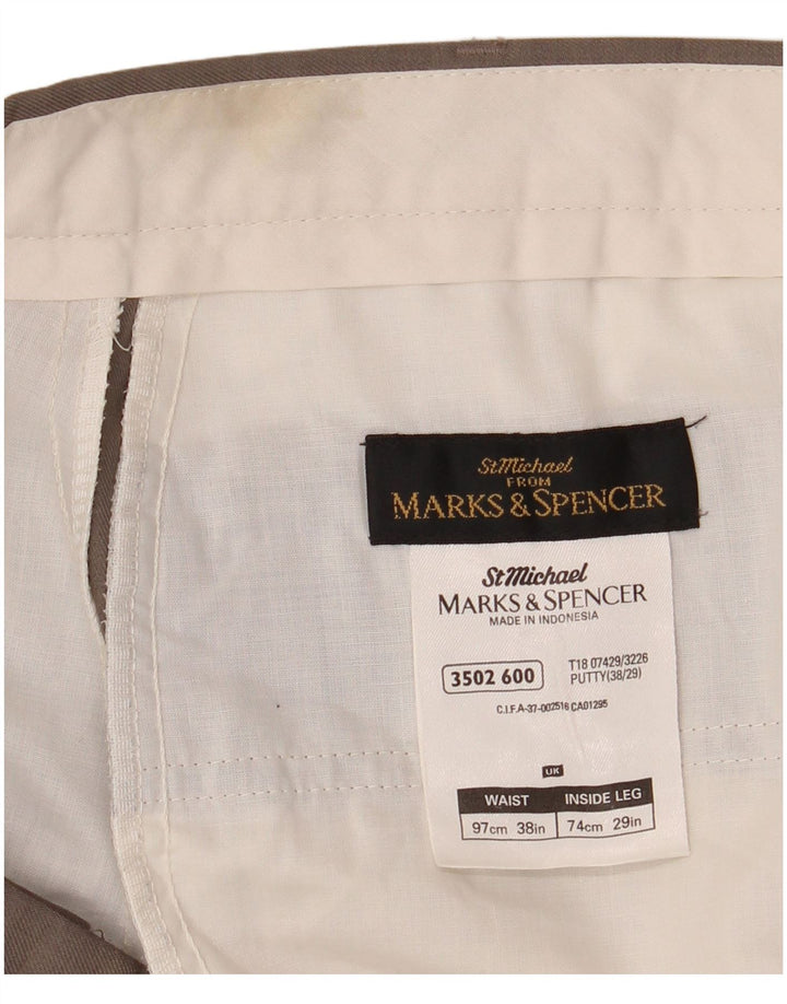 Marks & Spencer Ανδρικό παντελόνι St. Michael Pegged Casual W38 L29 Brown