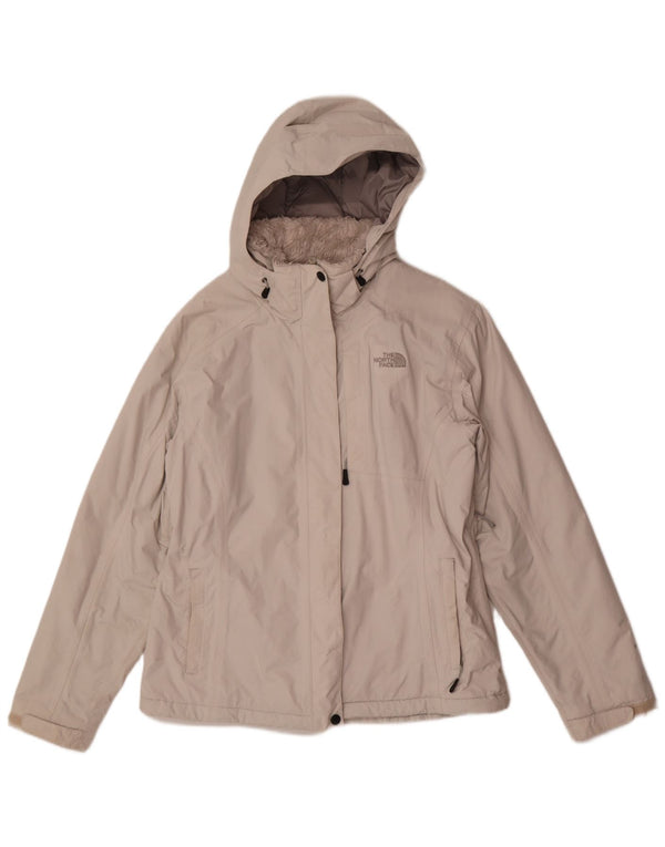 The North Face γυναικείο μπουφάν με κουκούλα αντιανεμικό UK 16 Large Grey Polyester