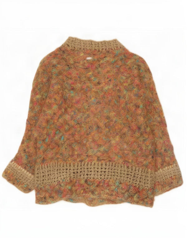 Vintage γυναικείο πουλόβερ See Through Jumper UK 16 Large πολύχρωμα Flecked