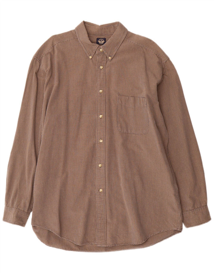 Ανδρικό πουκάμισο Dockers XL Καφέ βαμβακερό καρό