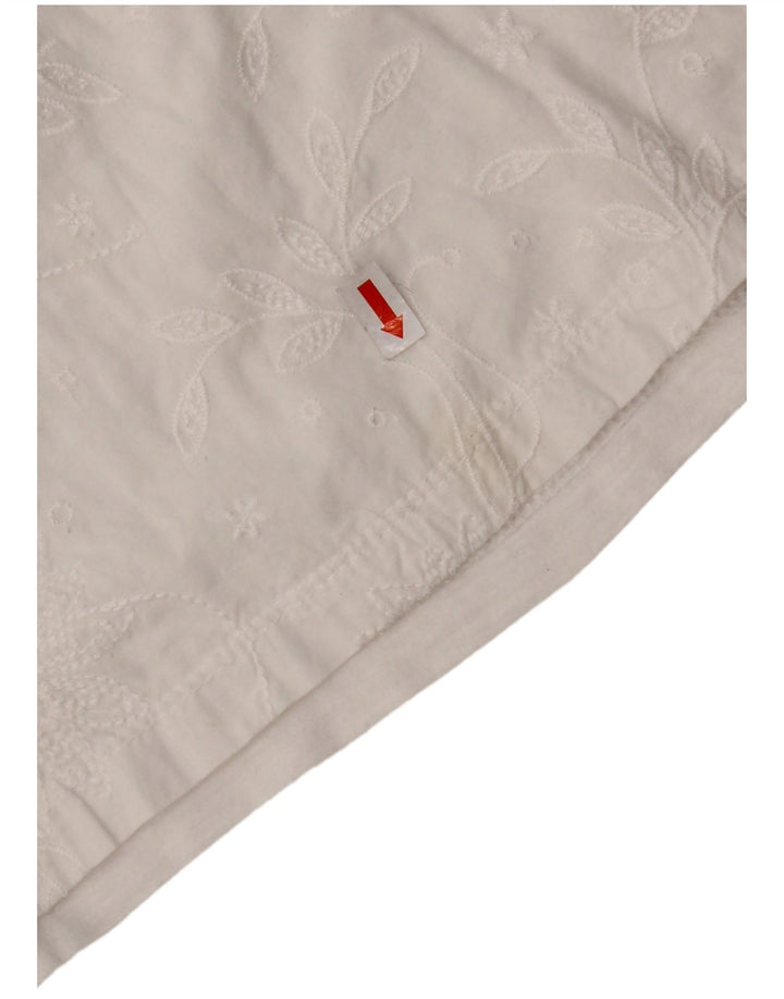 NAPAPIJRI Γυναικεία μπλούζα 3/4 μανίκια τοπ UK 10 Small White Floral