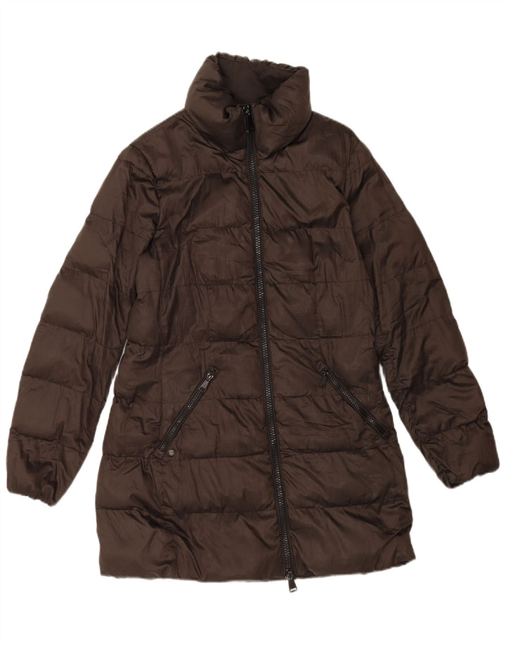 Massimo Dutti Γυναικείο παλτό UK 14 Μεσαίου καφέ πολυεστέρας