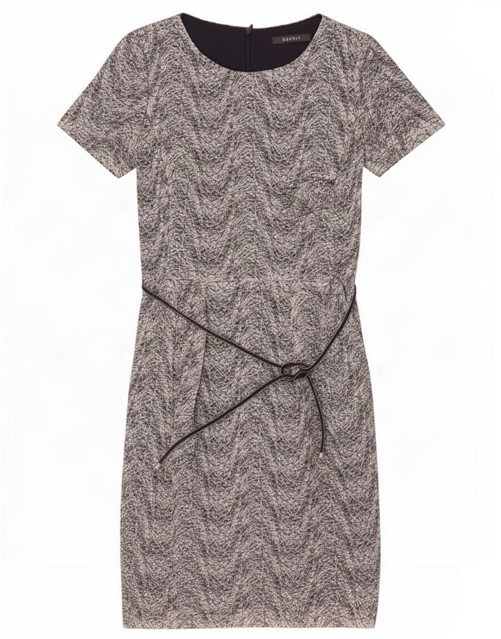Esprit γυναικείο φόρεμα με θήκη UK 8 Small Navy Blue Chevron Polyester
