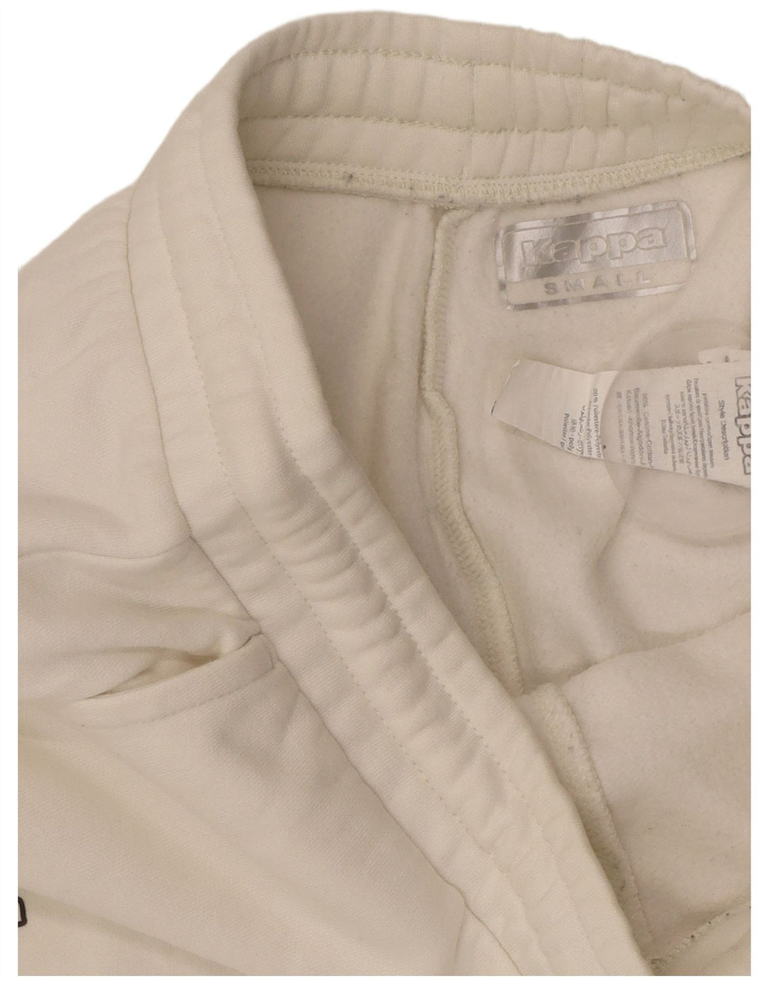 Ανδρική φόρμα KAPPA Παντελόνι Joggers Μικρό Λευκό Βαμβακερό