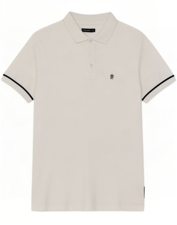 French Connection Mens Polo Shirt Medium White Cotton