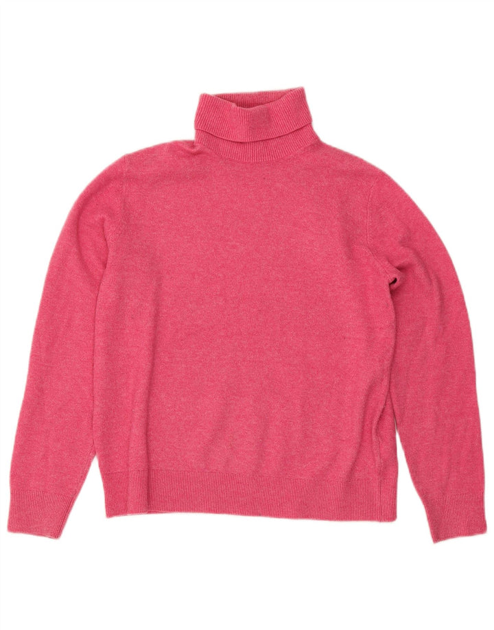 Marks & Spencer Γυναικείο πουλόβερ με ρολό λαιμόκοψη UK 10 Small Pink Flecked