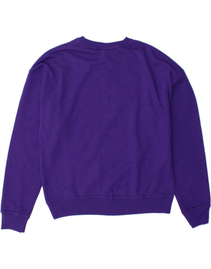 CHAMPION Womens Oversized Graphic Sweatshirt Jumper UK 10 Small Purple Vintage Champion and Second-Hand Champion from Messina Hembry 