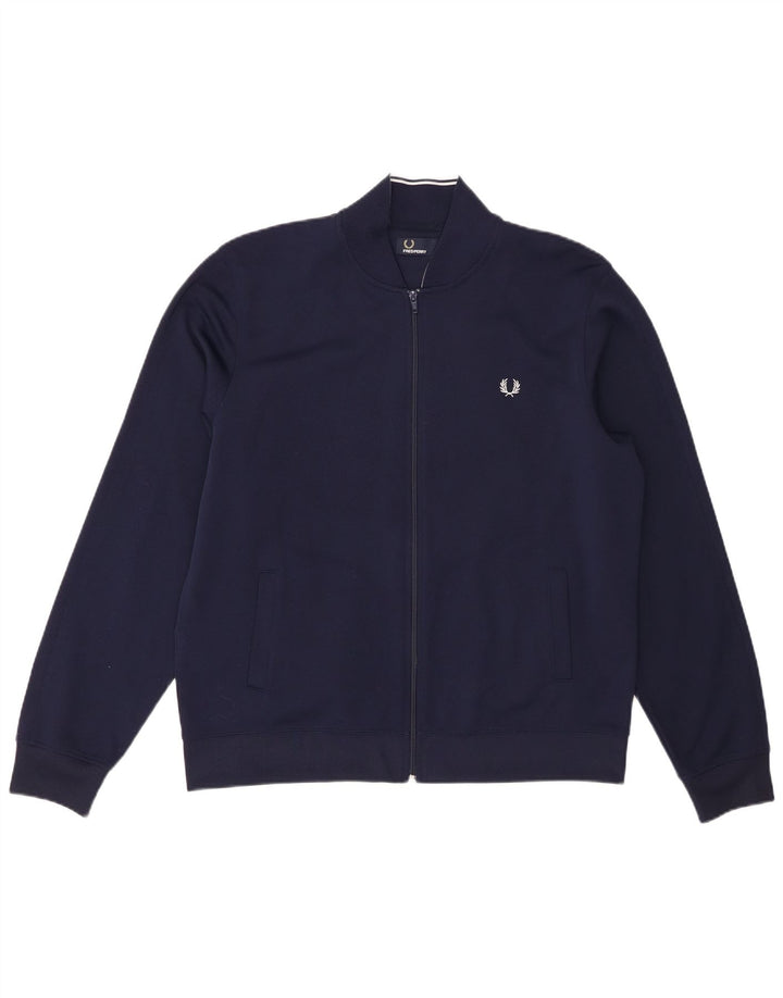 Fred Perry Ανδρική αθλητική φόρμα Top Jacket Large Navy Blue Polyester