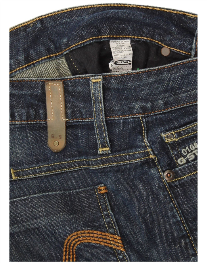 G-STAR Γυναικείο Crop Slim Jeans W27 L26 Μπλε βαμβακερό