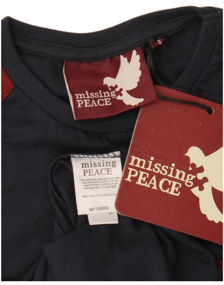 Ανδρικό γραφικό μπλουζάκι MISSING PEACE Μπλουζάκι Μικρό μπλε ναυτικό βαμβακερό