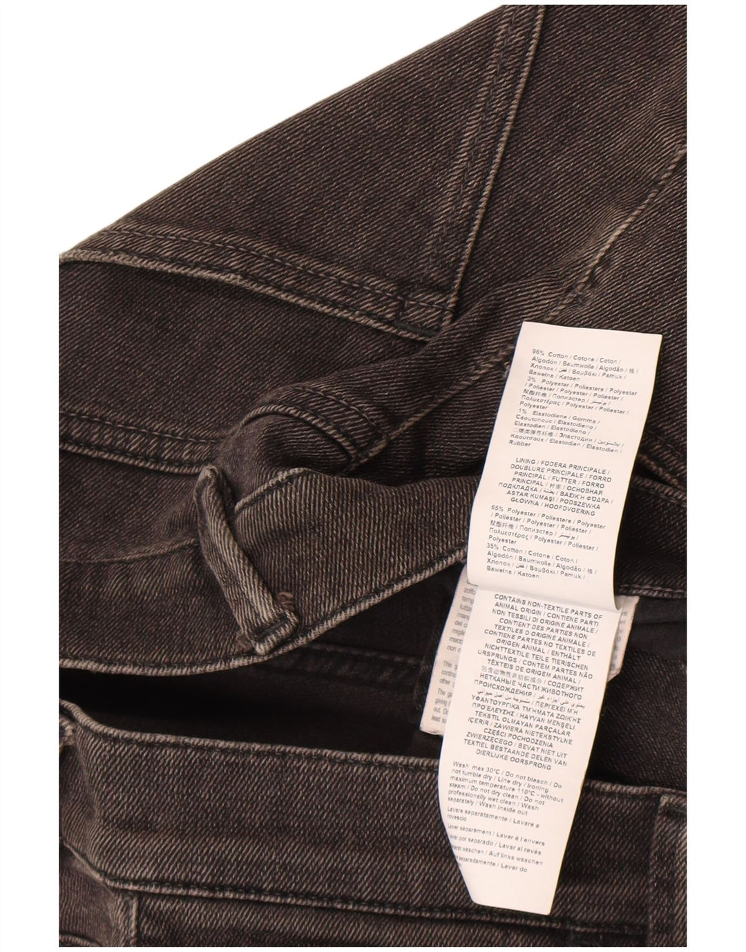 Ανδρικό τζιν Trussardi Distressed Slim W33 L34 Μαύρο βαμβακερό