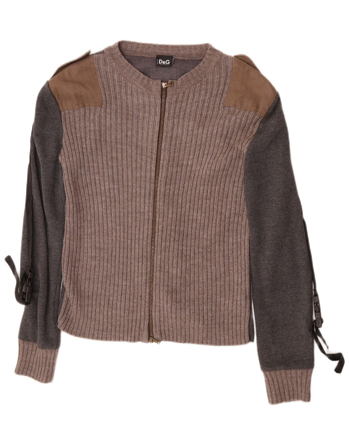 Ανδρικό πουλόβερ ζακέτα Dolce & Gabbana UK 10 Small Grey Colourblock βαμβακερό