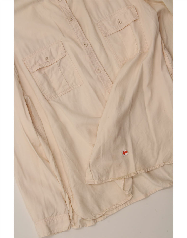 FAT FACE Womens Shirt UK 12 Medium Off White Lyocell Vintage Fat Face and Second-Hand Fat Face from Messina Hembry 