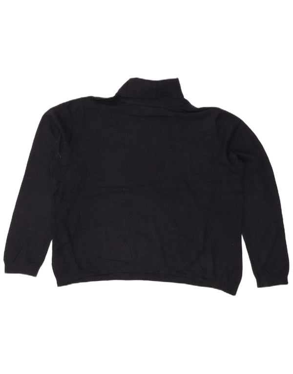 RALPH LAUREN Γυναικείο πουλόβερ με ρολό λαιμόκοψη UK 20 2XL Navy Blue Silk