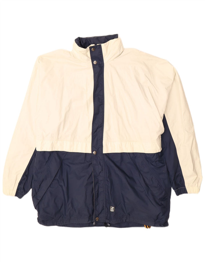 K-WAY Ανδρικό μπουφάν βροχής 2000 με κουκούλα UK 44 2XL Λευκό πολυαμίδιο