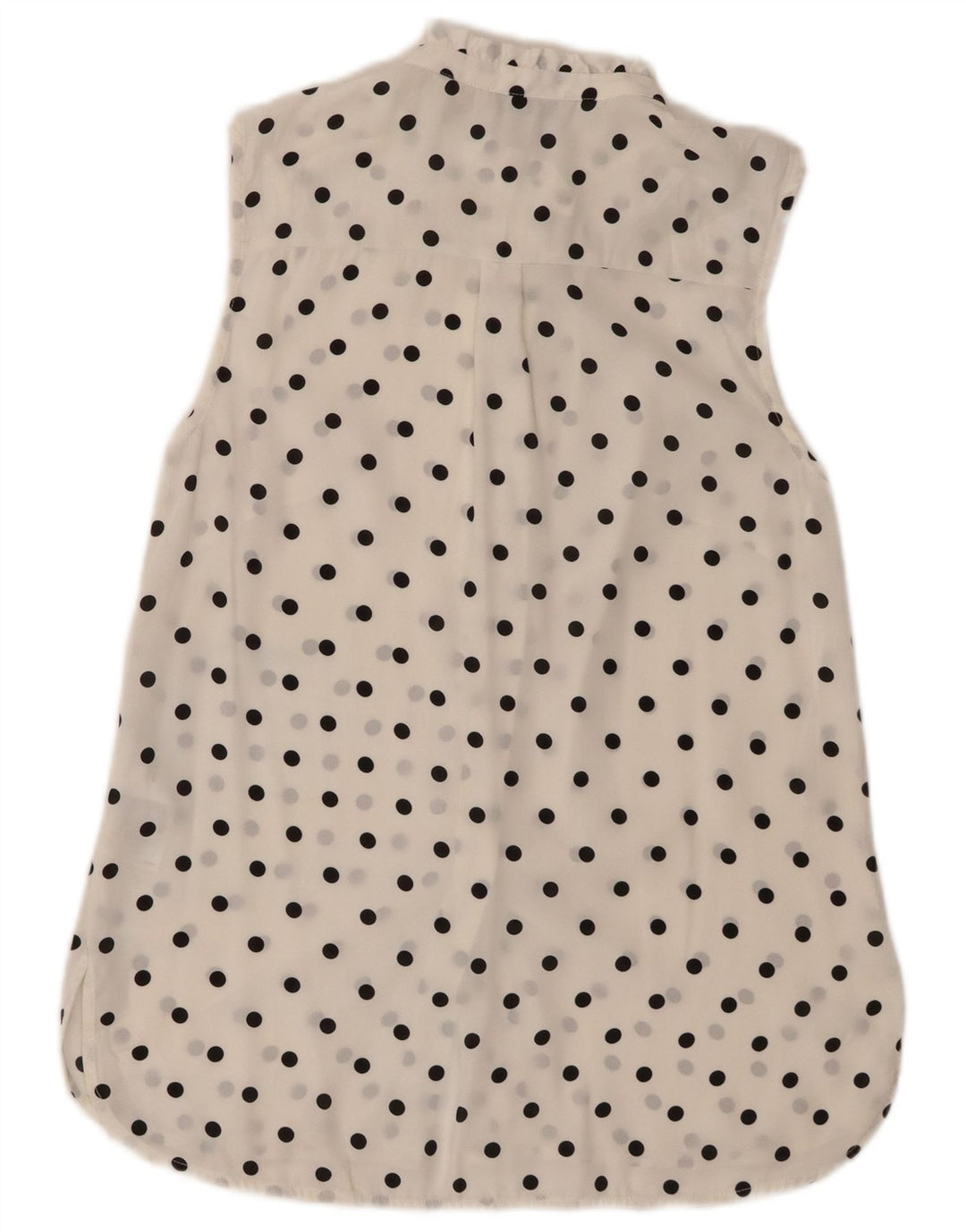 Oasis γυναικείο αμάνικο πουκάμισο μπλούζα UK 8 Small White Pot Polyester