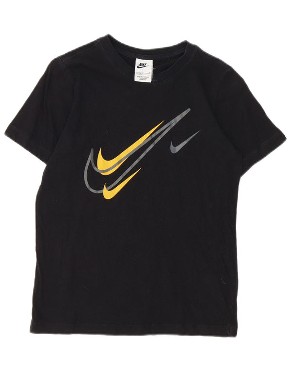 Μπλουζάκι Nike Boys Graphic T-shirt 12-13 ετών, μεγάλο μαύρο βαμβακερό