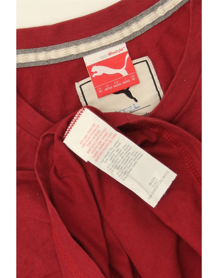 Ανδρικό γραφικό T-Shirt PUMA Top Μεσαίο κόκκινο βαμβακερό