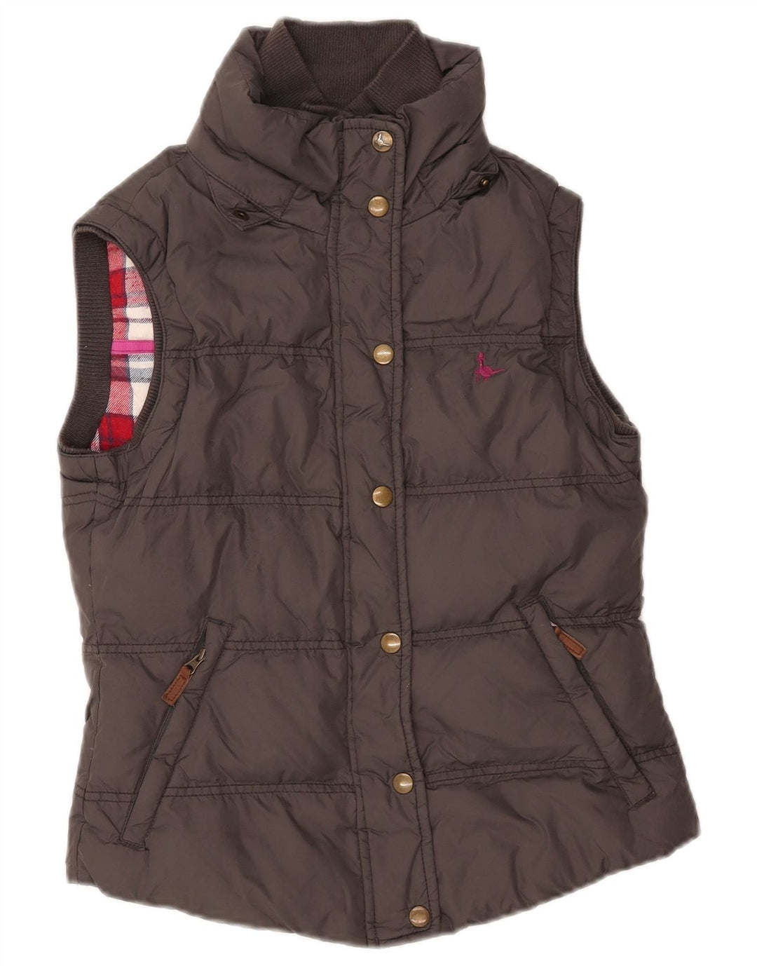 JACK WILLS Γυναικείο Gilet με επένδυση UK 8 Small Grey Nylon