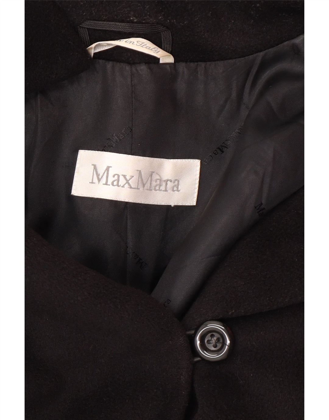MAX MARA Γυναικείο Πανωφόρι UK 8 Small Black Wool Classic