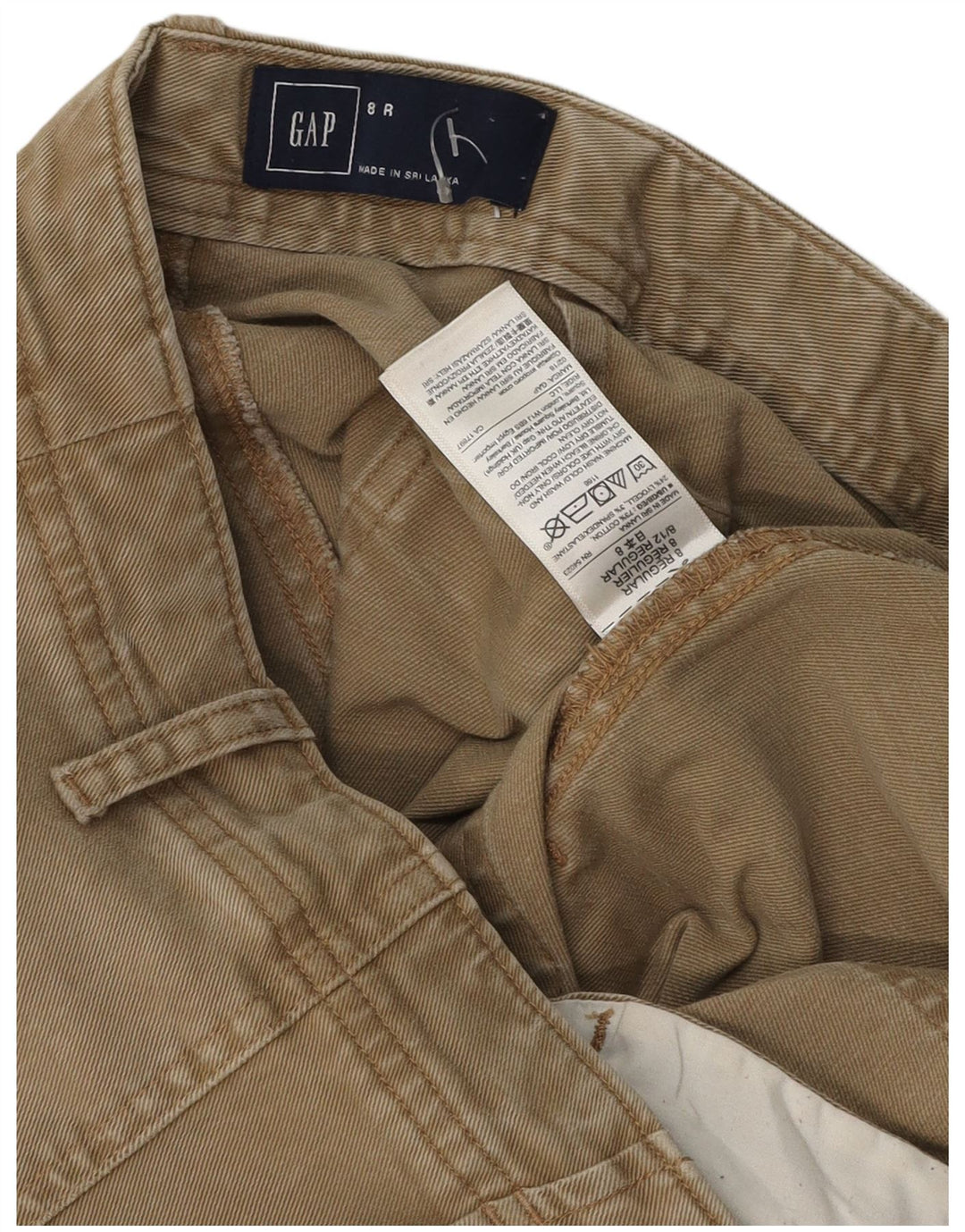 Gap Γυναικείο Κάπρι Παντελόνι US 8 Medium W30 L17 Χακί Βαμβακερό