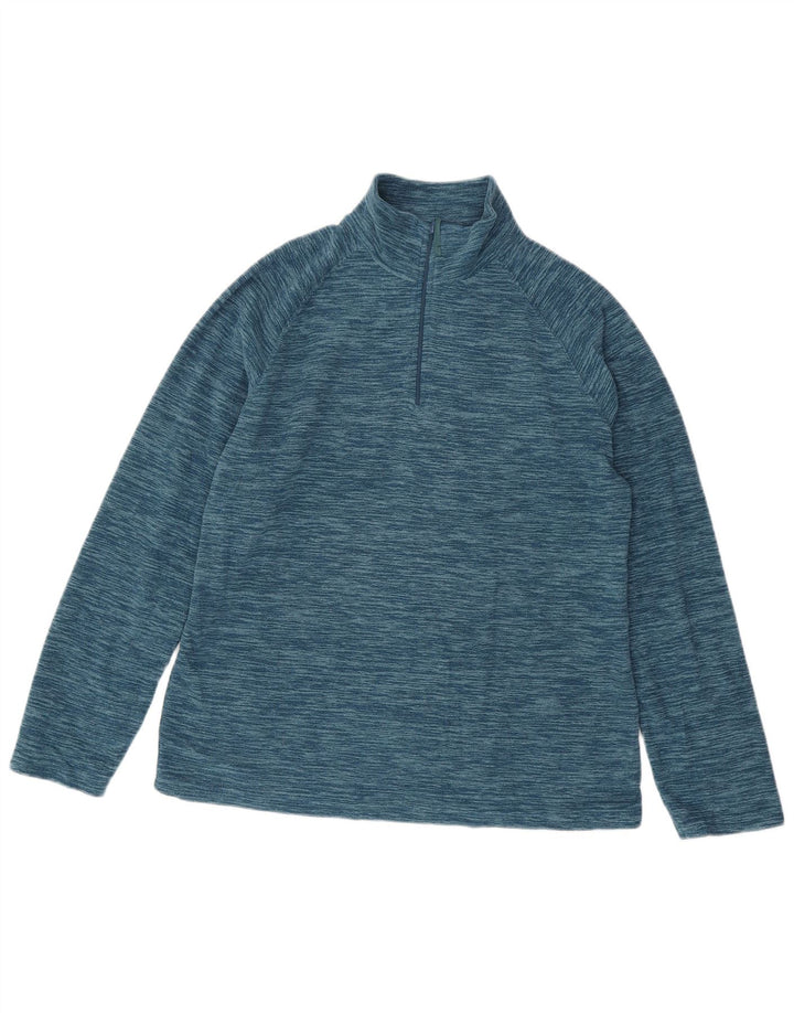 Ανδρική αποθήκη Mountain Warehouse με φερμουάρ Fleece Jumper Medium Blue Flecked