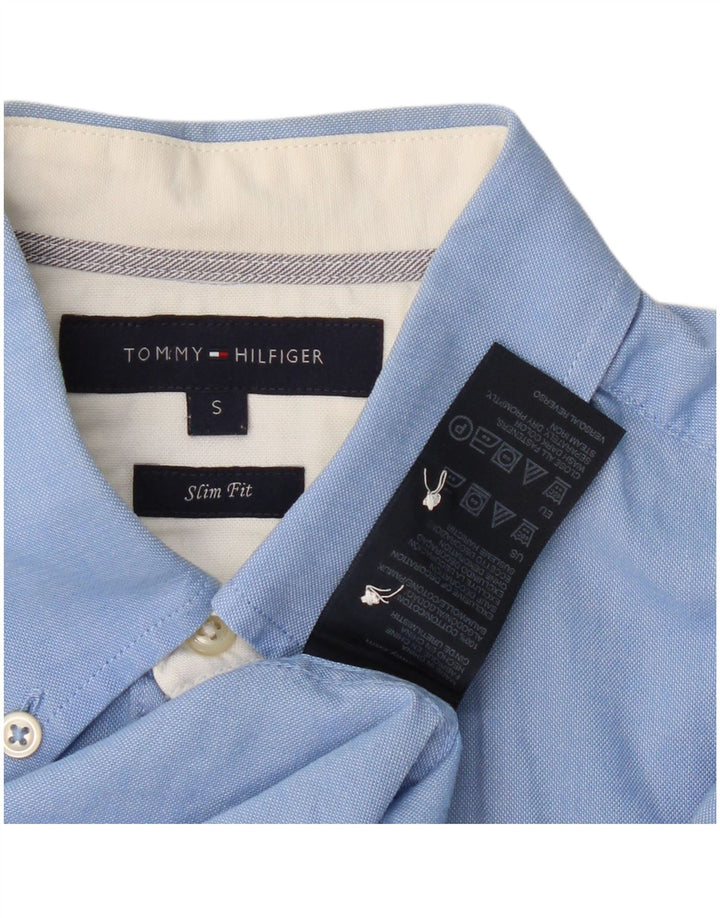 Ανδρικό πουκάμισο Tommy Hilfiger Slim Fit Μικρό μπλε βαμβακερό