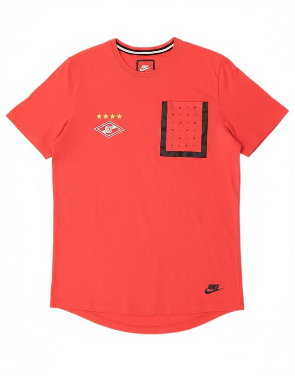 Μπλουζάκι Nike Mens FC Spartak Moscow Τοπ μεσαίο κόκκινο βαμβακερό