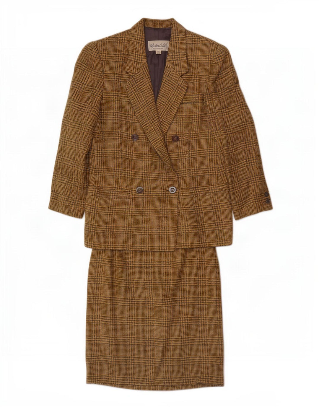Γυναικείο σετ φούστας 2 τεμαχίων Armando Calo EU 38 Medium W28 Yellow Houndstooth
